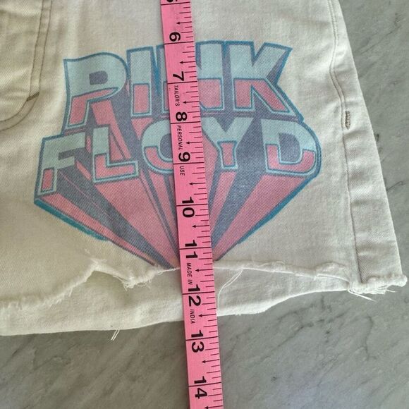 Lucky Brand Pink Floyd frayed high waist denim mom shorts size 4/27 NWT - Picture 11 of 13